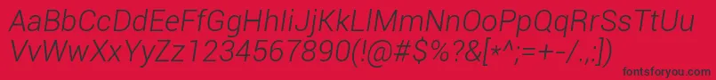 fuente RobotoLightItalic – Fuentes Negras Sobre Fondo Rojo