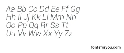 RobotoLightItalic Font