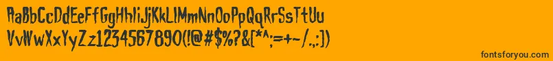 Haunt Font – Black Fonts on Orange Background