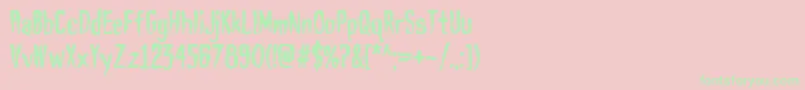 Haunt Font – Green Fonts on Pink Background