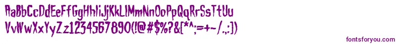 Шрифт Haunt – фиолетовые шрифты на белом фоне