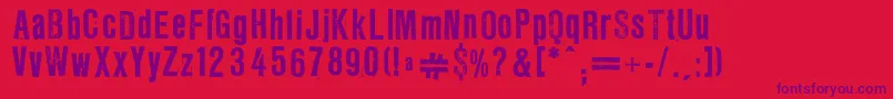 Llrug14 Font – Purple Fonts on Red Background