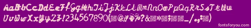 Dirtyolympia-fontti – vaaleanpunaiset fontit violetilla taustalla