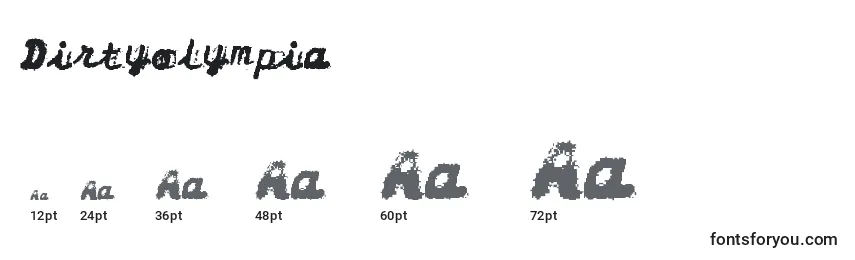 Dirtyolympia Font Sizes