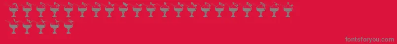 SummerInTheCity Font – Gray Fonts on Red Background