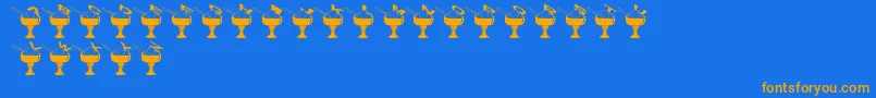 SummerInTheCity Font – Orange Fonts on Blue Background