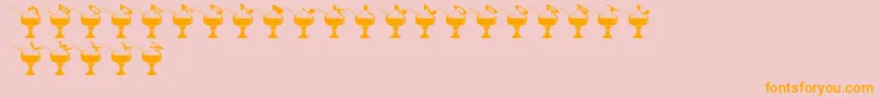 SummerInTheCity Font – Orange Fonts on Pink Background