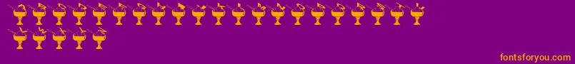 SummerInTheCity Font – Orange Fonts on Purple Background