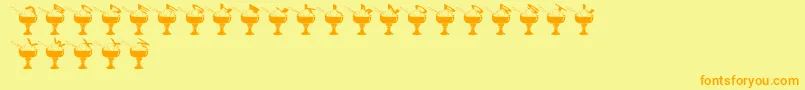 SummerInTheCity Font – Orange Fonts on Yellow Background