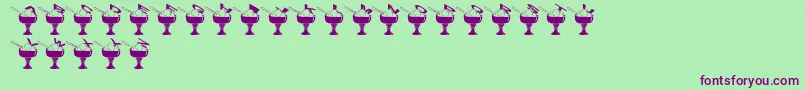 SummerInTheCity Font – Purple Fonts on Green Background