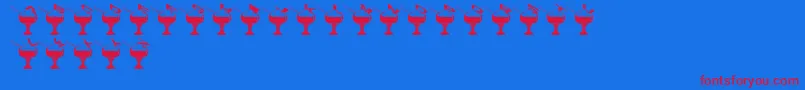SummerInTheCity Font – Red Fonts on Blue Background