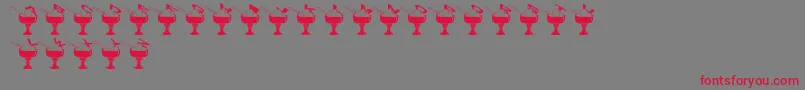 SummerInTheCity Font – Red Fonts on Gray Background