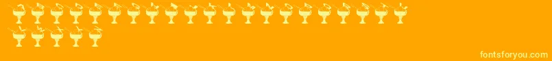 SummerInTheCity Font – Yellow Fonts on Orange Background