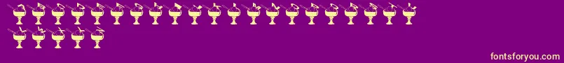 SummerInTheCity Font – Yellow Fonts on Purple Background