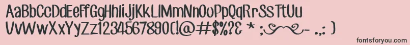 CfjackstoryRegular Font – Black Fonts on Pink Background