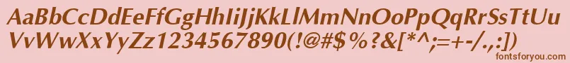 More about AgopushighresolutionBoldoblique Font AgopushighresolutionBoldoblique Font – Brown Fonts on Pink Background