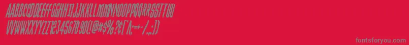 Strangerdangercondital Font – Gray Fonts on Red Background