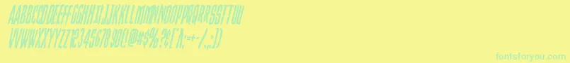 Подробнее о шрифте Strangerdangercondital Шрифт Strangerdangercondital – зелёные шрифты на жёлтом фоне