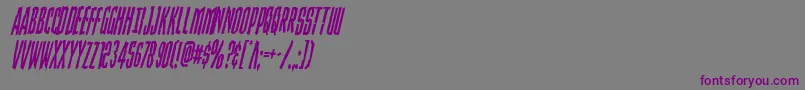 Strangerdangercondital Font – Purple Fonts on Gray Background