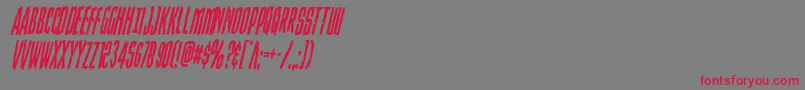 Strangerdangercondital Font – Red Fonts on Gray Background