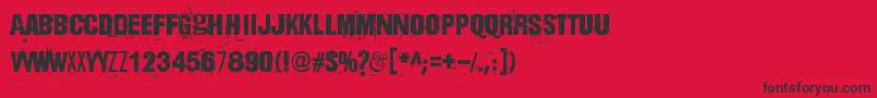 fuente DharmaBum – Fuentes Negras Sobre Fondo Rojo