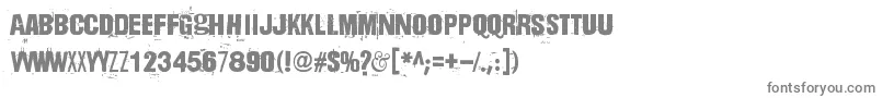 フォントDharmaBum – 白い背景に灰色の文字