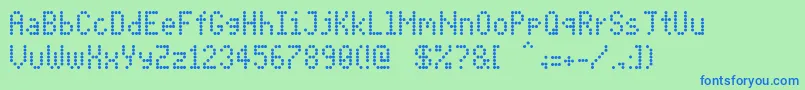 PidvlCond Font – Blue Fonts on Green Background