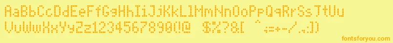 PidvlCond Font – Orange Fonts on Yellow Background