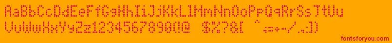 PidvlCond Font – Red Fonts on Orange Background