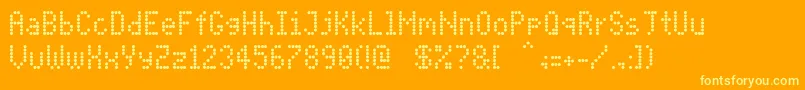 PidvlCond Font – Yellow Fonts on Orange Background