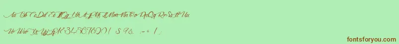 DragonIsComing Font – Brown Fonts on Green Background