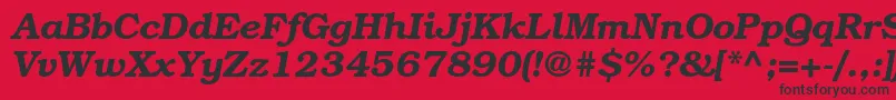 fuente BookmanstdDemiitalic – Fuentes Negras Sobre Fondo Rojo