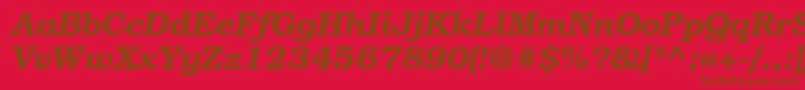 Шрифт BookmanstdDemiitalic – коричневые шрифты на красном фоне