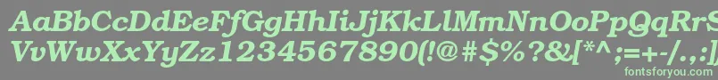 BookmanstdDemiitalic-Schriftart – Grüne Schriften auf grauem Hintergrund