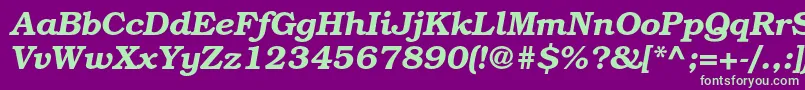 BookmanstdDemiitalic Font – Green Fonts on Purple Background