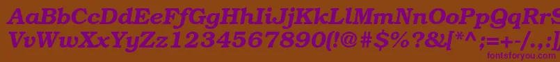 Шрифт BookmanstdDemiitalic – фиолетовые шрифты на коричневом фоне