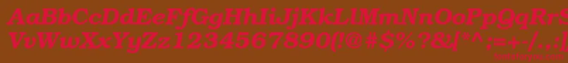BookmanstdDemiitalic Font – Red Fonts on Brown Background