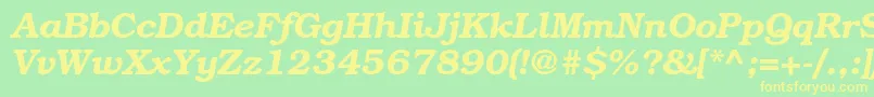 Шрифт BookmanstdDemiitalic – жёлтые шрифты на зелёном фоне