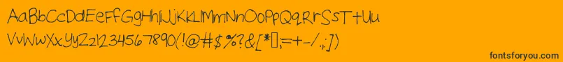 Neatte Font – Black Fonts on Orange Background