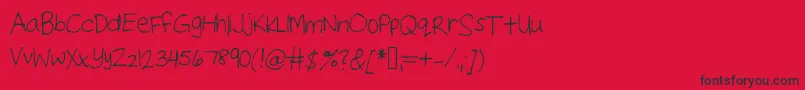 Neatte Font – Black Fonts on Red Background