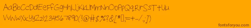 Neatte Font – Brown Fonts on Orange Background