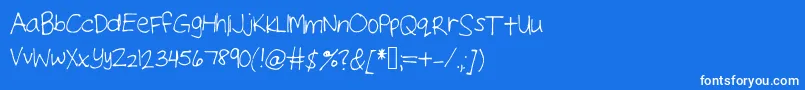 Neatte Font – White Fonts on Blue Background
