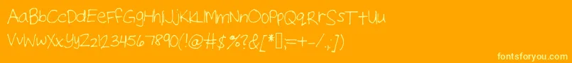 Neatte Font – Yellow Fonts on Orange Background