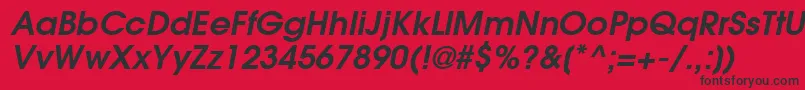 ItcAvantGardeGothicDemiOblique Font – Black Fonts on Red Background