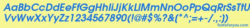ItcAvantGardeGothicDemiOblique Font – Blue Fonts on Yellow Background