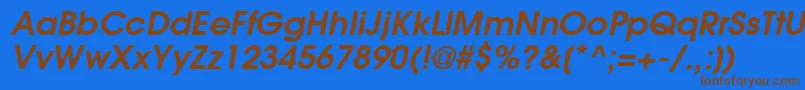 ItcAvantGardeGothicDemiOblique Font – Brown Fonts on Blue Background