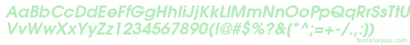 ItcAvantGardeGothicDemiOblique Font – Green Fonts on White Background