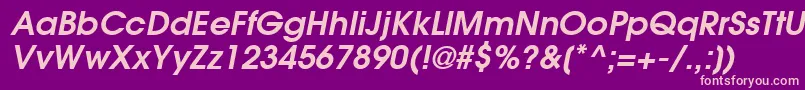 ItcAvantGardeGothicDemiOblique Font – Pink Fonts on Purple Background