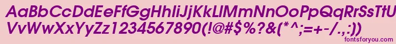 ItcAvantGardeGothicDemiOblique Font – Purple Fonts on Pink Background