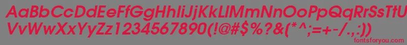 ItcAvantGardeGothicDemiOblique Font – Red Fonts on Gray Background